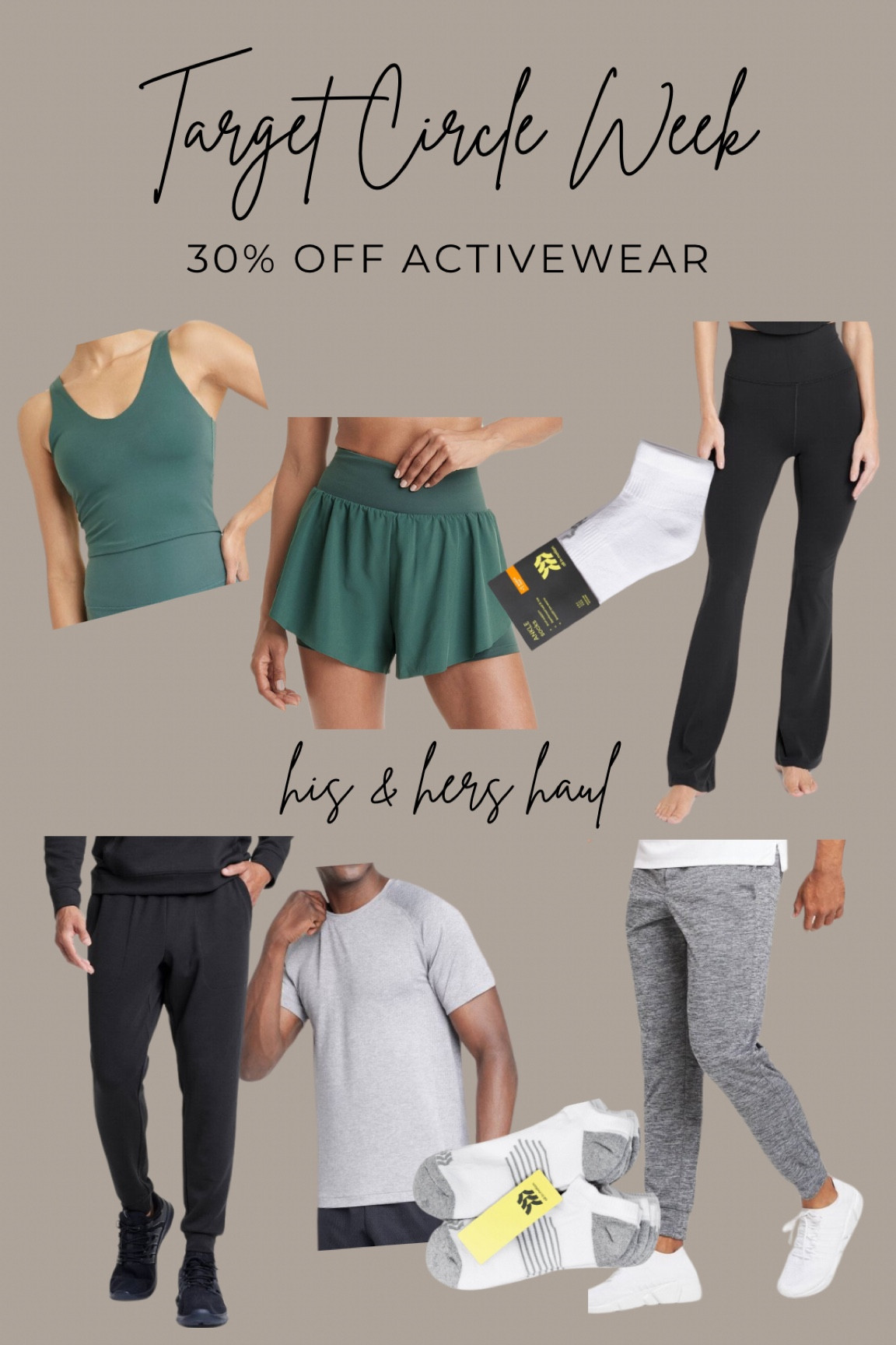 Target Circle Week find!!
A target rarely puts their activewear on sale but today is the day! All In Motion and Joylab are 30% off. My husband and I got some items we’ve been eying and stocked up on socks! How great are these dark green pieces!

Target circle week, activewear deals, target finds, target deals, men’s activewear, women’s activewear, athleisure fit, flare leggings, men’s finds, target style

#LTKFamily #LTKFindsUnder50 #LTKActive