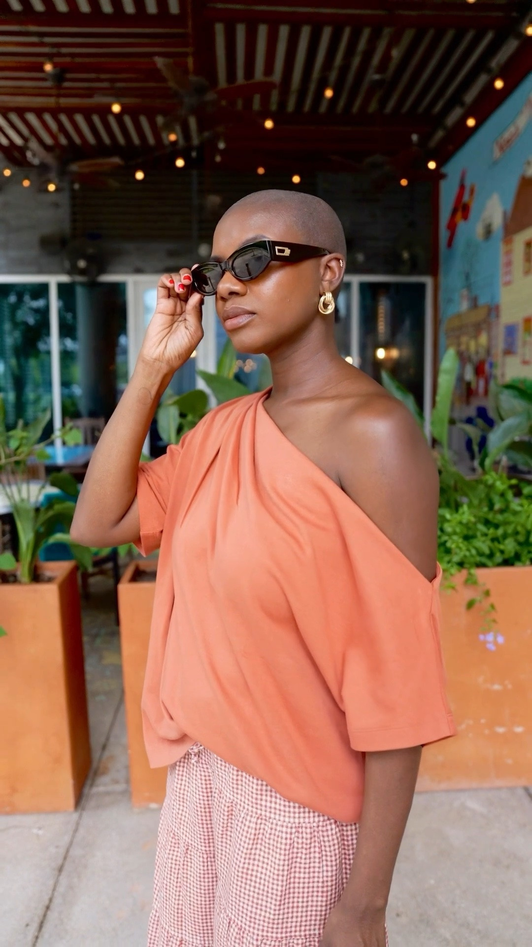 The softest spring summer outfit! Of the shoulder tee (comes in more colors) I’m wearing a small. Orange plaid linen skirt, white woven ballet flats and zebra print purse.

#LTKdayinmylife #LTKootd #LTKgrwm