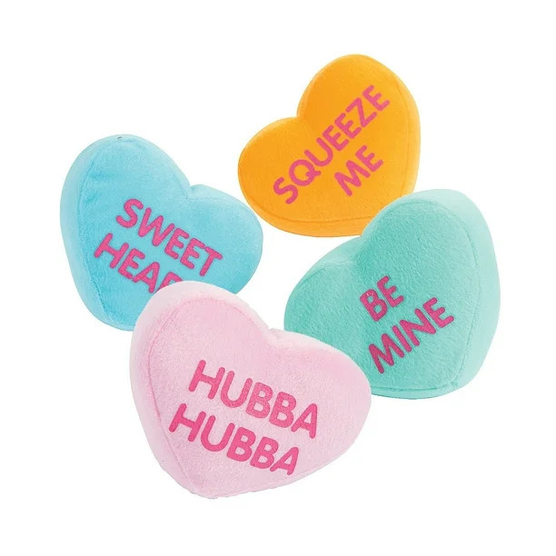 Plush Conversation Hearts - Party Favors - 12 Pieces - Walmart.com | Walmart (US)