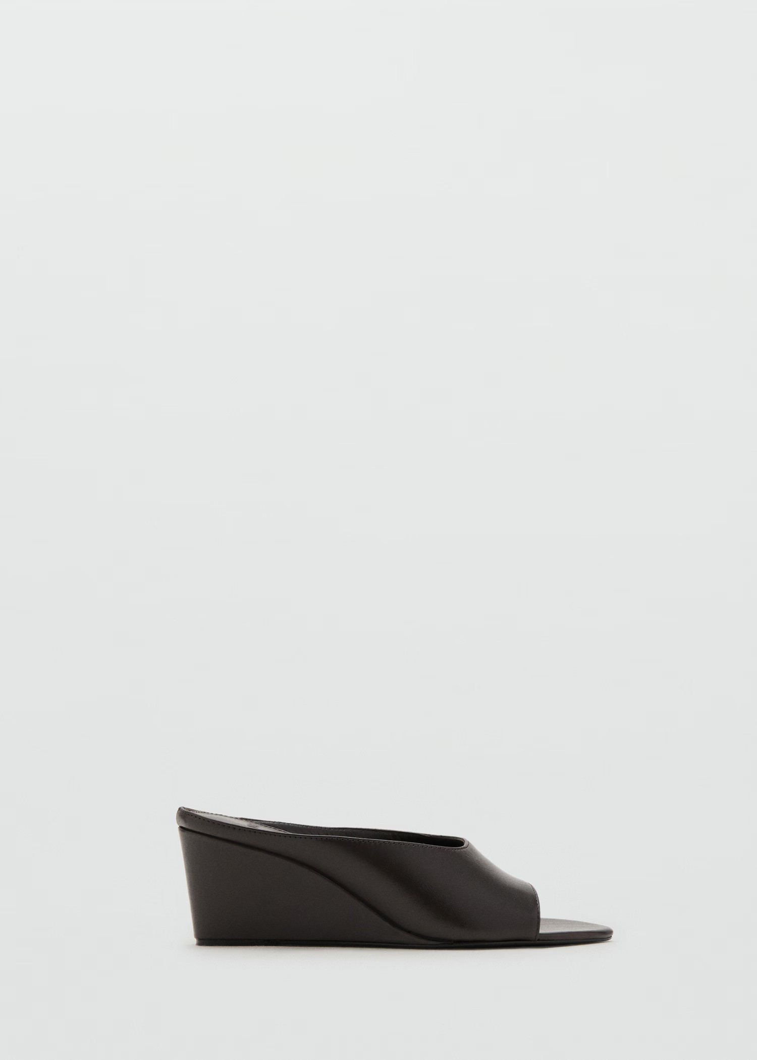 Leather wedge sandals - Women | MANGO United Kingdom | MANGO (UK)