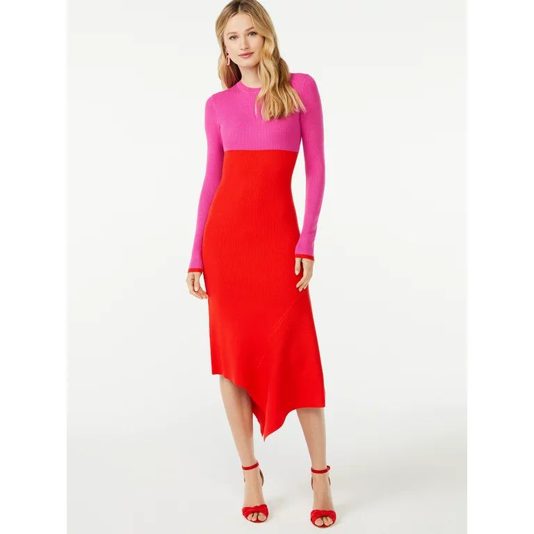 Scoop Women's Asymmetrical Dress | Walmart (US)