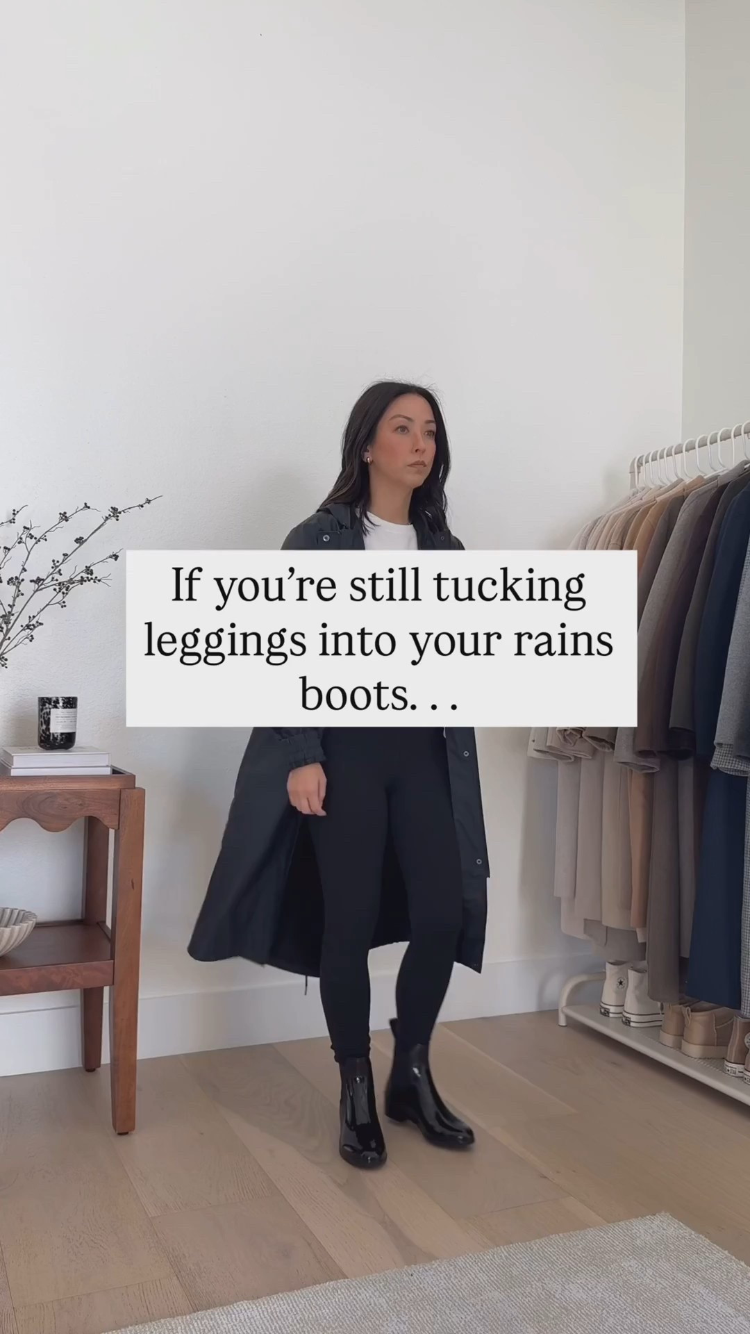 Rainy day outfit ideas. All of these boots are waterproof. Stop wearing leggings tucked into your rain boots. Opt for jeans over your waterproof jeans. 

Look 1
Varley Rain Jacket xs
Everlane cashmere sweater xs
Everlane tee medium
AGOLDE loose jeans 25, cut hems. But go TTS on these
Vince Cabria waterproof boots 5.5
Mansur Gavriel tote 
YSL sunglasses

Look 2
Rains trench rain coat xs
Everlane turtleneck xxs (old)
AGOLDE loose jeans 25, cut hems. But go TTS on these
Blondo Waterproof boots 5.5
Mansur Gavriel tote
YSL sunglasses

Look 3
J.Crew raincoat xs
Everlane turtleneck xxs (old)
Levis 501 Crop jeans 25, cut hems on 28" inseam
Aquatalia weatherproof boots 5.5 (old, linking similar)
Mansur Gavriel tote
YSL Sunglasses

Look 4
Everlane Anorak xs (color is old)
Everlane cashmere sweater xs
Everlane tee medium
AGOLDE Parker jeans 25, cut hems (style is old)
Marc Fisher rain boots 5.5
Mansur Gavriel
YSL sunglasses

Look 5
Rains rain jacket xs
Everlane Cotton sweater xs
Everlane tee medium
Levi's 501 Crop 25, cut hems
Marc Fisher rain boots 5.5
Mansur Gavriel tote
YSL Sunglasses

Fall style, winter style, petite style, rain boots 


#LTKPetite #LTKmomlife #LTKSeasonal