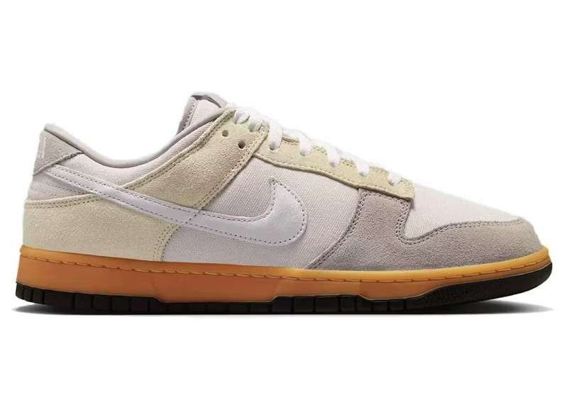 Men's Nike Dunk Low Suede & Canvas Sneakers in Phantom/White/College Grey | StockX