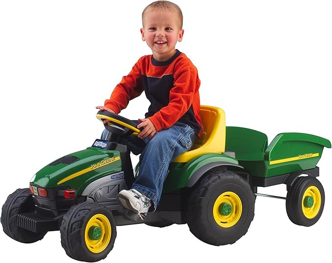 Peg Perego John Deere Farm Tractor and Trailer Pedal Tractor, Green | Amazon (US)