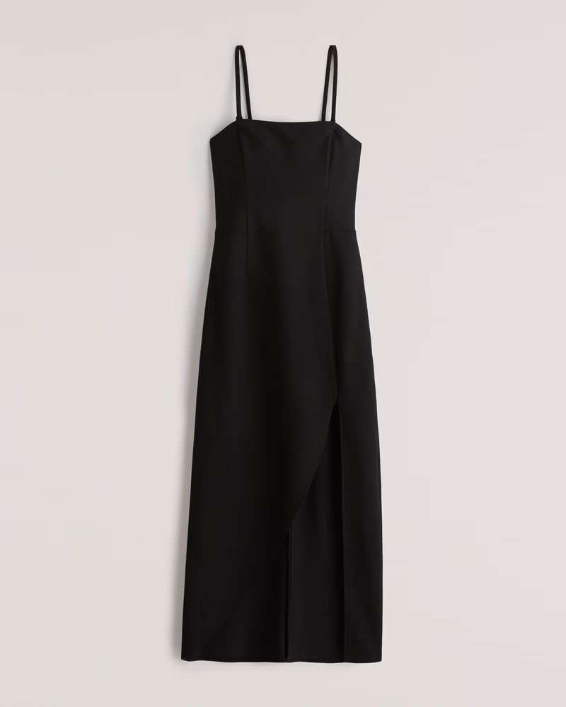 Strapless Midi Dress | Abercrombie & Fitch (US)