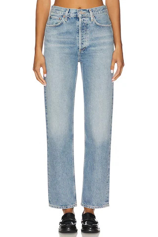 AGOLDE 90s Pinch Waist High Rise Straight Jeans in Stage from Revolve.com | Revolve Clothing (Global)