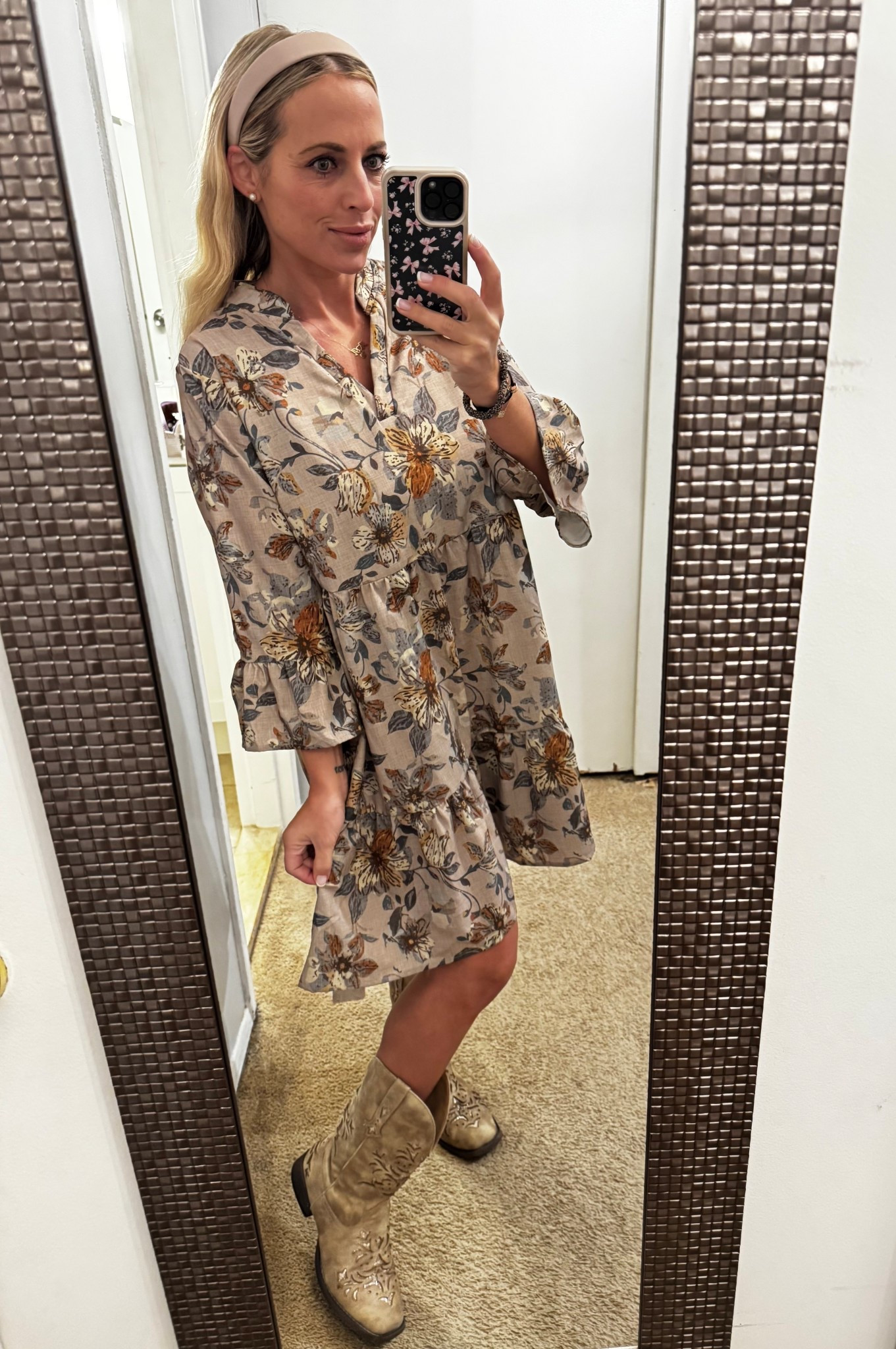 Fall dress outfit with boots 

#LTKFindsUnder50 #LTKSeasonal #LTKMidsize
