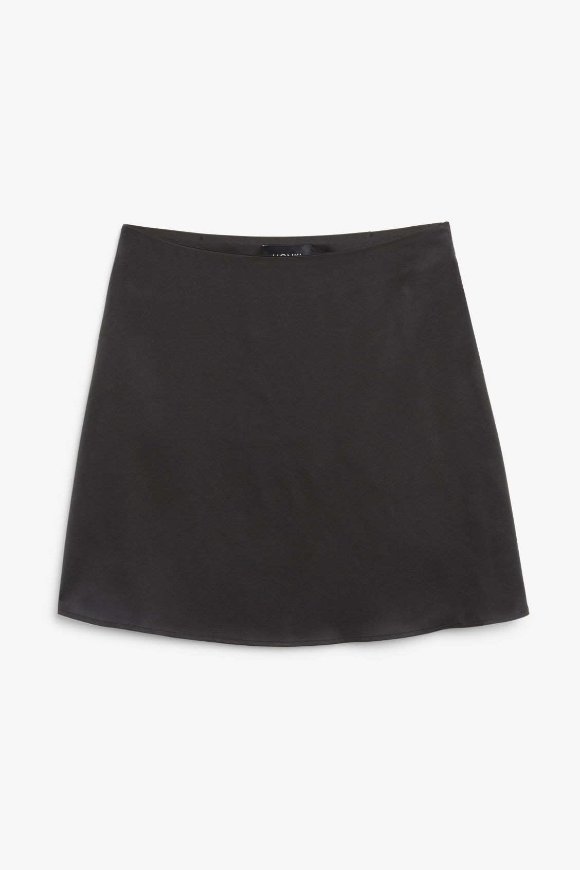 Satin mini skirt - Black | Monki