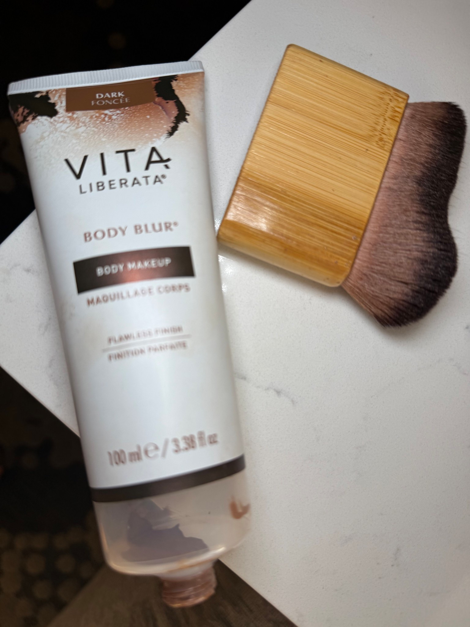 Women’s must have- body blue makeup that works as a self tanner when you don’t have time to tan. Apply then let sit for -5 mins then get dressed. Doesn’t bleed on clothes. 
I apply like lotion, then blend with this brush. It’s the ultimate duo! 

#amazonhack #amazonfind #amazon #selftanner #tan #beauty #womens #musthaves 

#LTKU #LTKSaleAlert #LTKBeauty