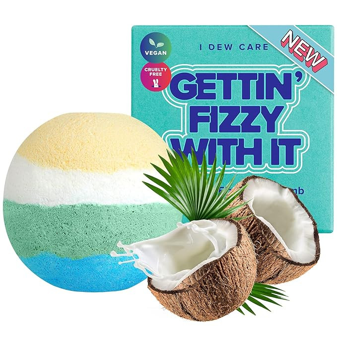 I DEW CARE Gettin' Fizzy with It | Bath Bomb with Coconut Milk, Jojoba Oil, and Probiotics for Dr... | Amazon (US)