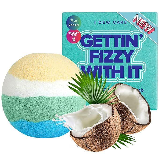 I DEW CARE Gettin' Fizzy with It | Bath Bomb with Coconut Milk, Jojoba Oil, and Probiotics for Dr... | Amazon (US)