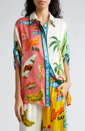 Paradiso Print Silk Shirt | Nordstrom