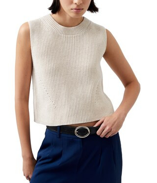Mozart Crew Neck Sleeveless Pullover Vest Top | Dillard's