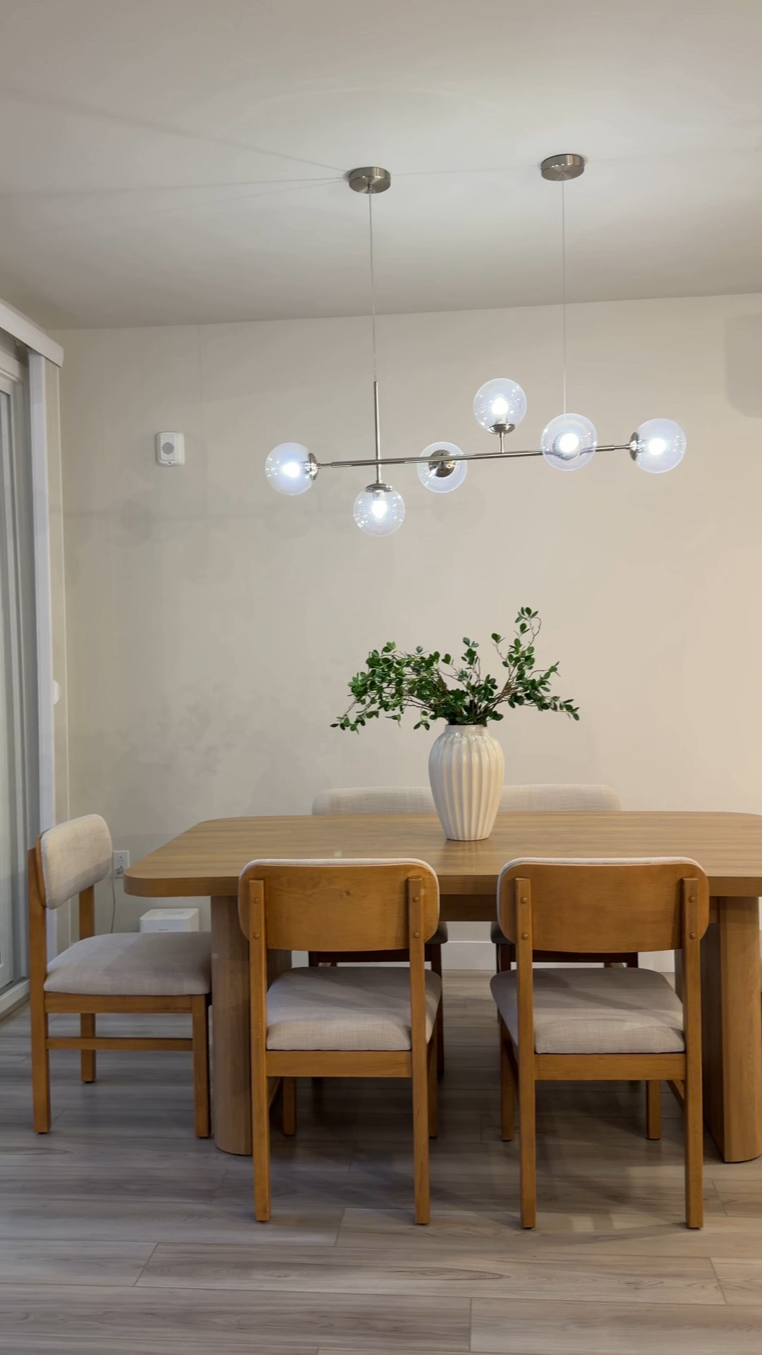 Walmart Better Homes & Garden dining table in light honey $268. It can extend! Also bought dining chairs - two chairs in one set for $118. Feels very durable and nice so far!

#LTKHome