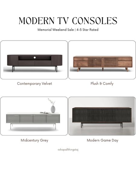 These modern TV consoles are still on sale, and you’ll find an extra 20% off coupon code 👌🏽 they’re lovely and high style with the beautiful slatted design detail. 🤗

#LTKHome #LTKSaleAlert #LTKStyleTip