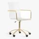 Paige Acrylic Swivel Desk Chair - Gold | Pottery Barn Teen