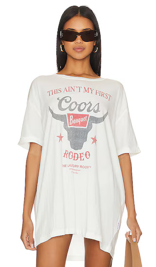 Ain't My First Coors Rodeo Oversized Tee in White | Revolve Clothing (Global)