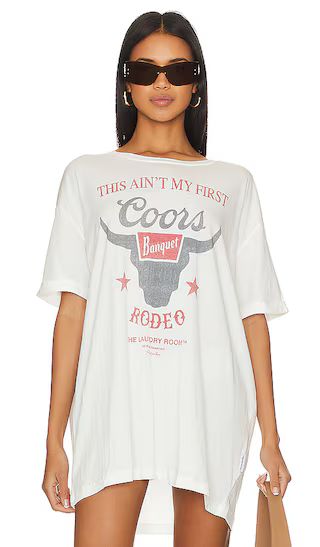 Ain't My First Coors Rodeo Oversized Tee in White | Revolve Clothing (Global)
