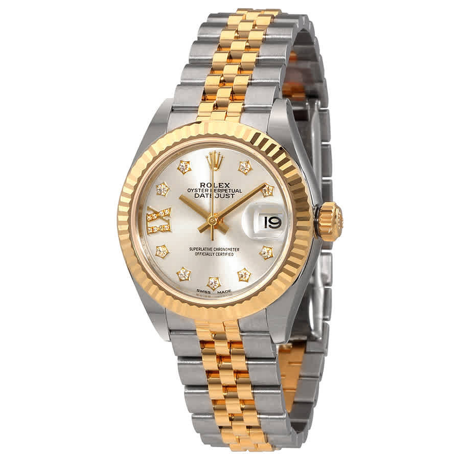 Rolex Lady-Datejust Silver Diamond Dial Automatic Ladies Watch 279173SDRJ | Jomashop.com & JomaDeals.com