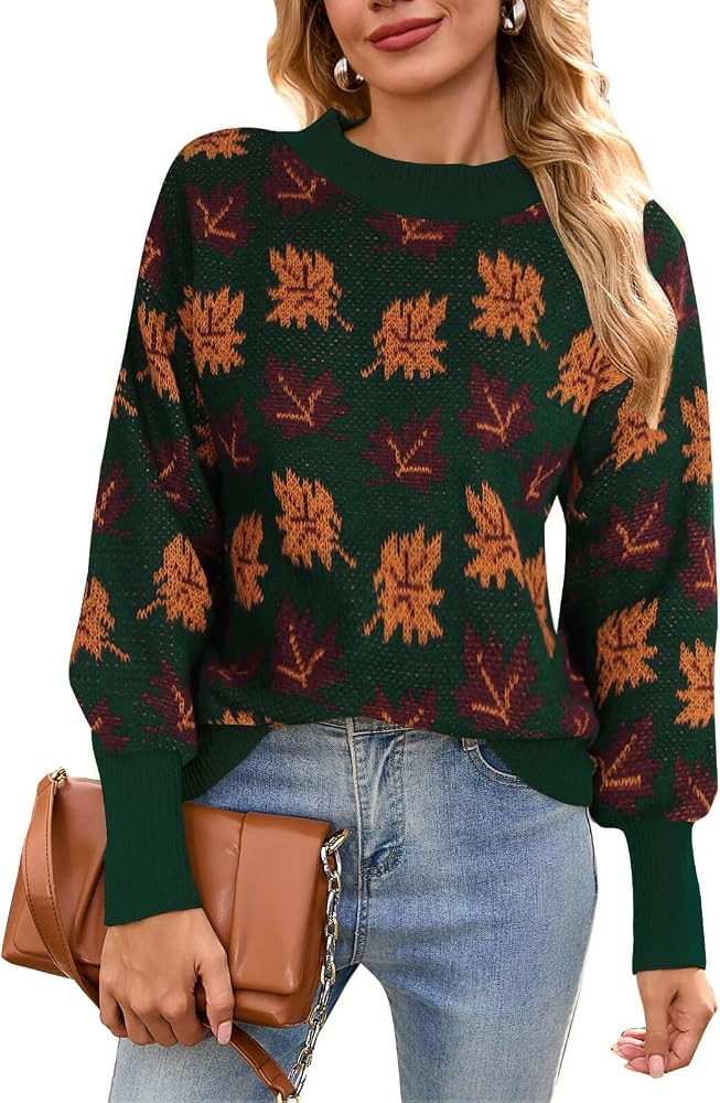 Halloween Spooky Black Cat Pumpkin Crewneck Casual Loose Pullover Sweater | Amazon (US)
