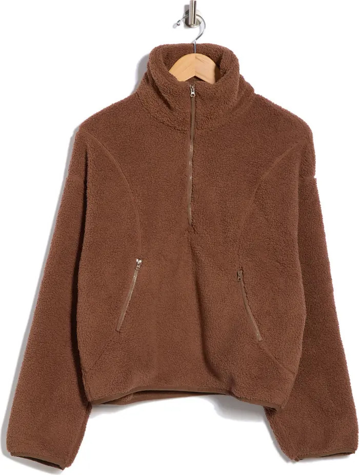 Faux Shearling Half Zip Pullover | Nordstrom Rack
