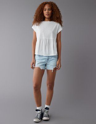 AE Oversized Tie Back T-Shirt | American Eagle Outfitters (US & CA)