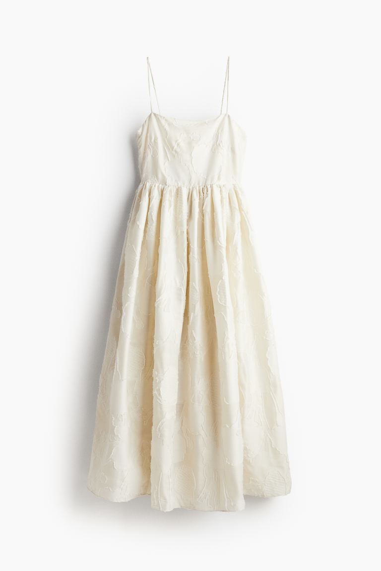 Jacquard-weave Dress - Cream - Ladies | H&M US | H&M (US + CA)