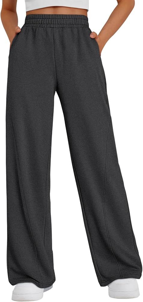 Trendy Queen Women's Wide Leg Sweatpants Baggy Y2K High Waisted Joggers Fall Fashion Outfits Clot... | Amazon (US)