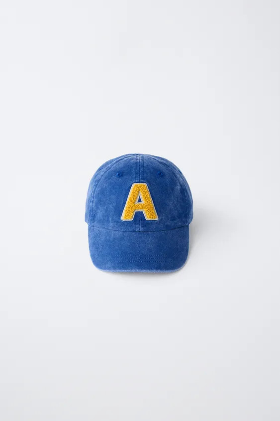 WASHED EFFECT INITIAL PATCH CAP | Zara US