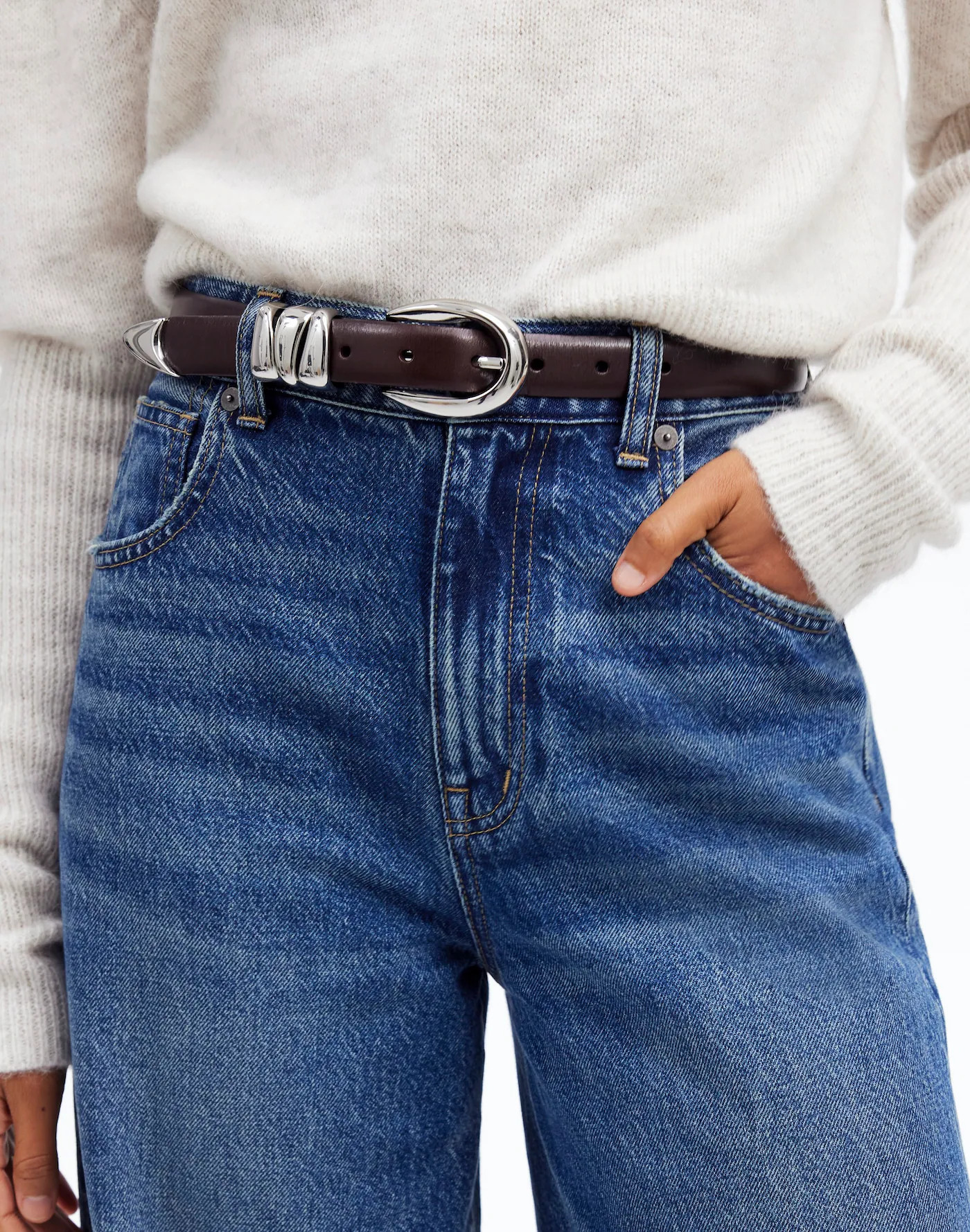 Triple Metal Keeper Belt | Madewell