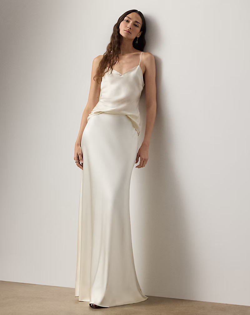 Masina Stretch Satin Skirt | Ralph Lauren (UK)