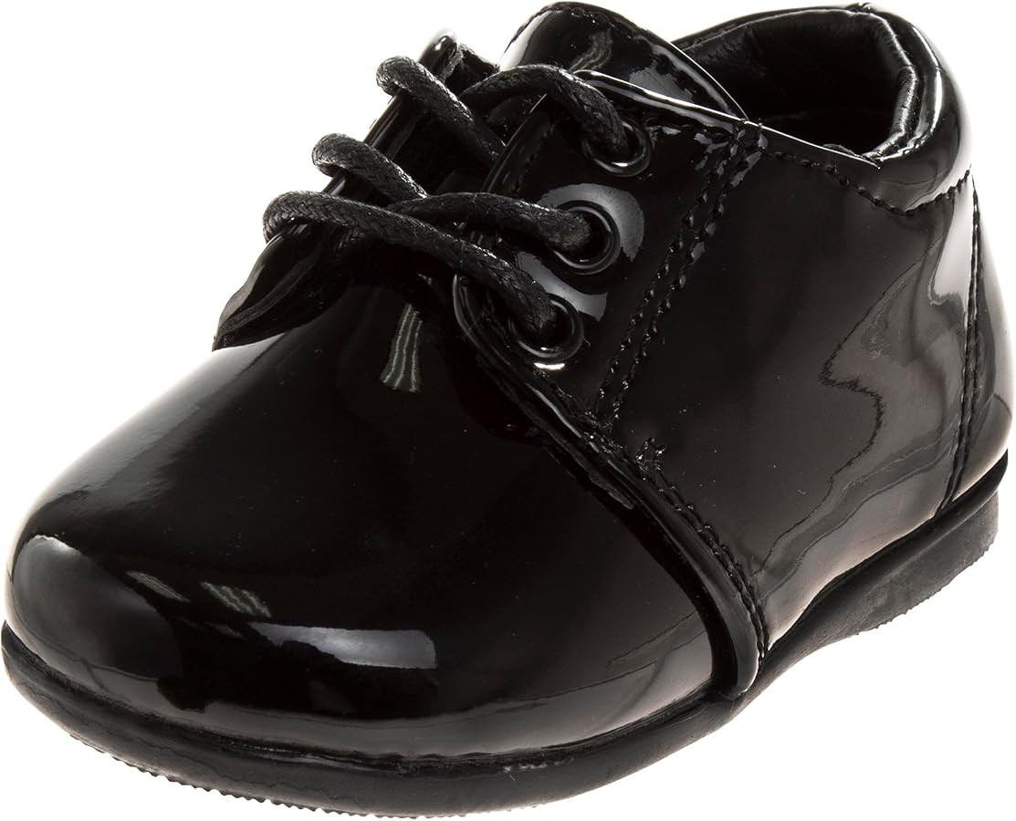 Josmo Baby Boys’ Dress Shoes – Casual Leatherette Derby Walking Shoes (Infant/Toddler) | Amazon (US)