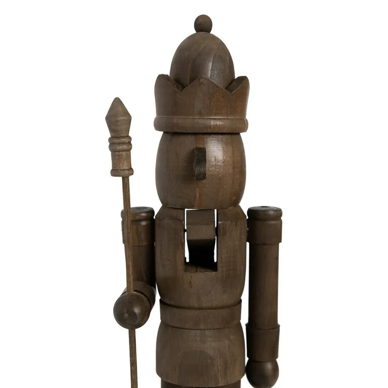 One Brown Pine Wood Nutcracker Decoration, 15", by Holiday Time | Walmart (US)