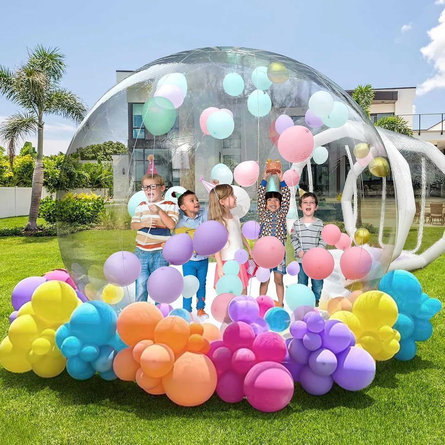 10FT Bubble Balloon House PVC Bubble Tent for Kids Birthday Party, Weddings - Walmart.com | Walmart (US)