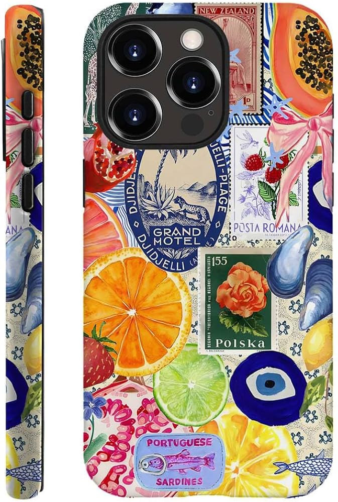 Compatible with for iPhone 15 Pro Max,Fruit Lemon European Summer Collage Phone Case for Girl Wom... | Amazon (US)
