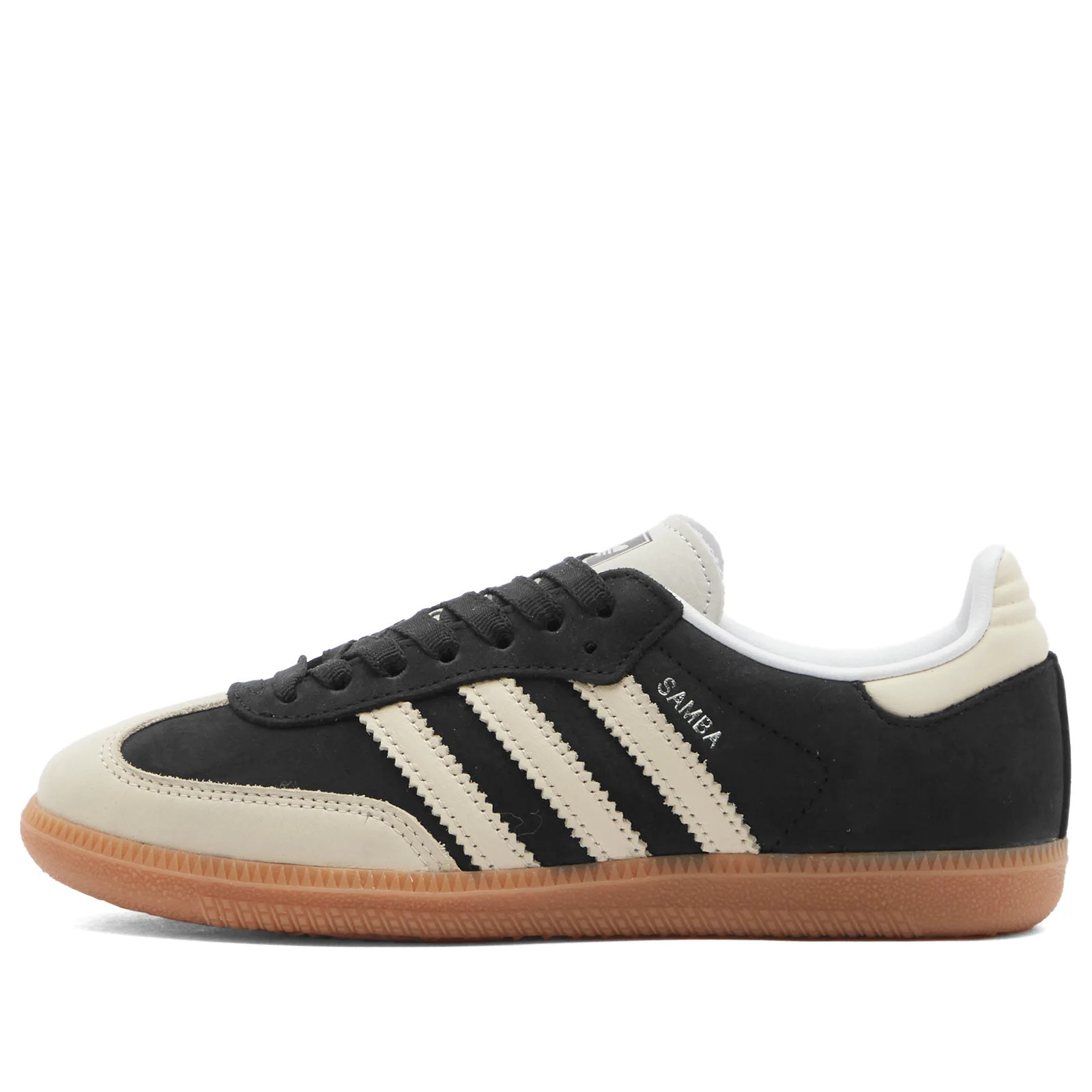 Adidas Samba OG Sneakers in Core Black/Wonder White/Silver Met., Size UK 6 | END. Clothing