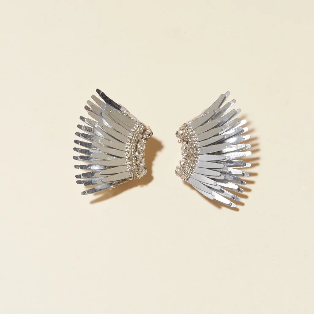 Metallic Mini Madeline Earrings Silver | Mignonne Gavigan
