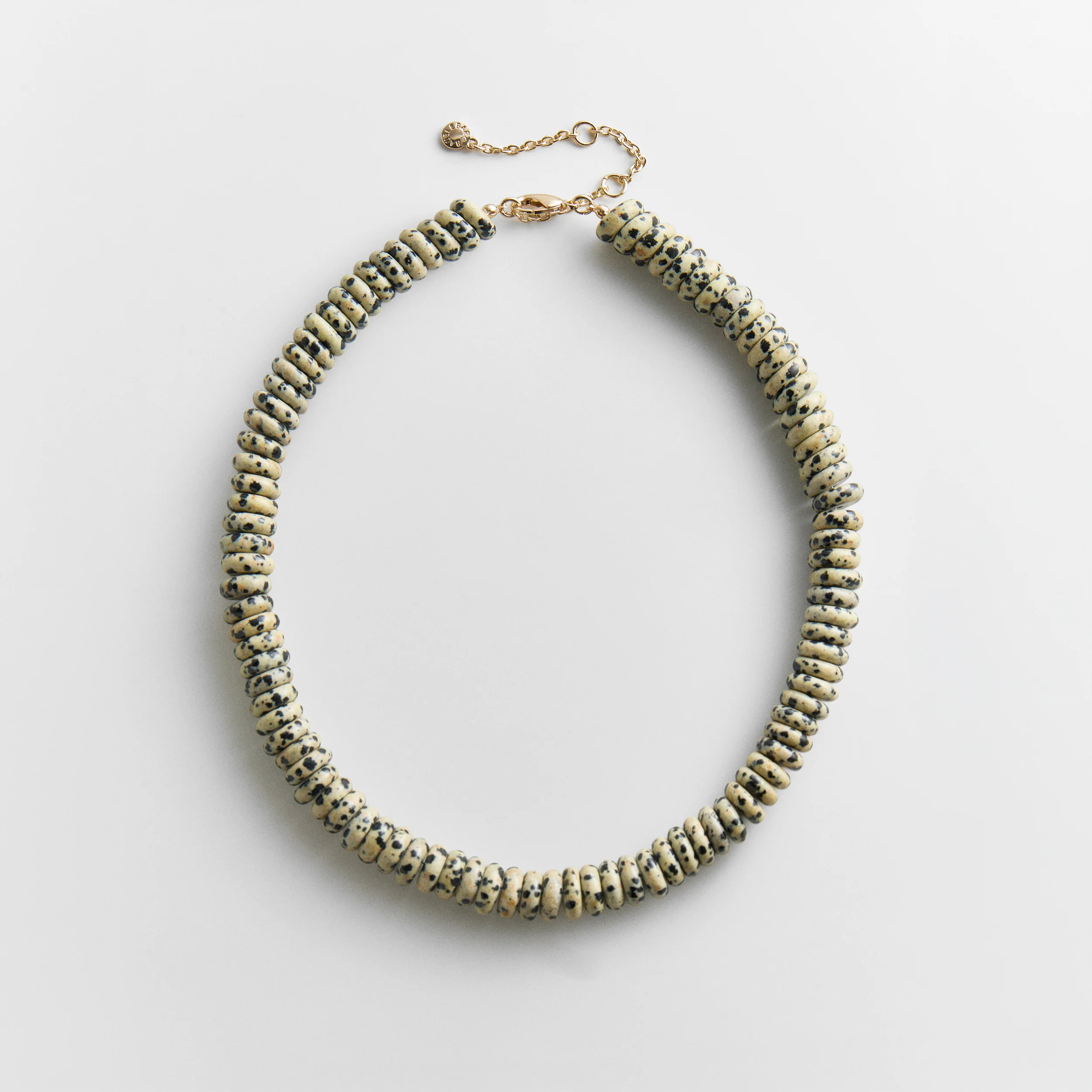 Amaris Semi-Precious Beaded Necklace - 11mm/Dalmatian Jasper | BaubleBar