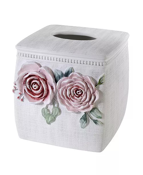 Spring Garden Peony Resin Tissue Box Cover | Macy's