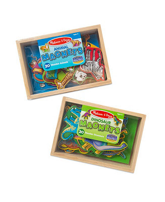 Melissa & Doug 2-Pk. Wooden Animals & Dinosaurs Magnets - Dinosaur Toy - Macy's | Macy's