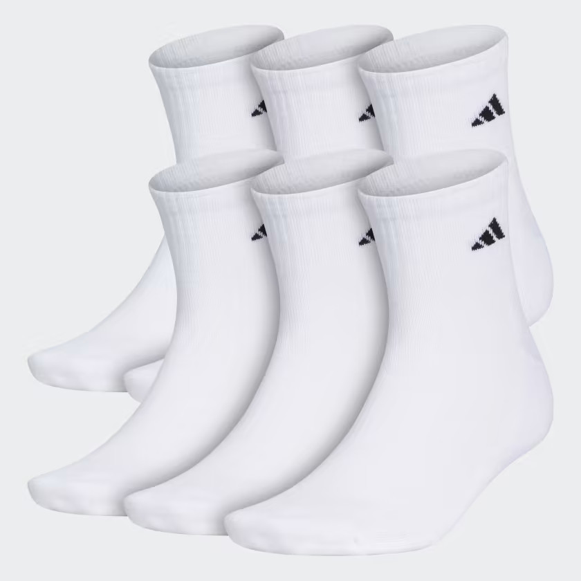 Athletic Cushioned Quarter Socks 6 Pairs XL | adidas (US)
