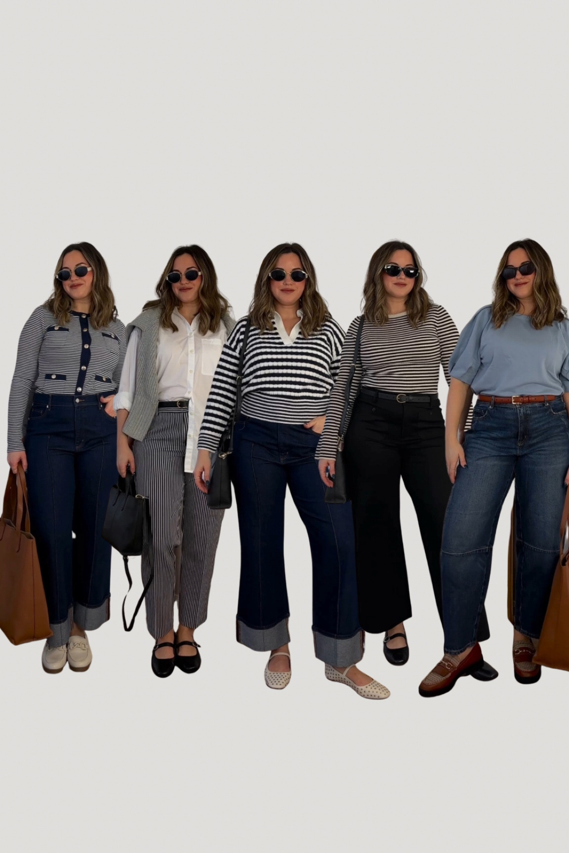 Loft workwear is a 10/10!! These are the pieces I was wearing in my recent reel. Most pieces are on sale!! 
Tops are true to size.
Bottoms fit true to size - if you are in between sizes I recommend sizing up. 
Love both of these bags! The brown tote bag is such a great size and can hold so much! 

#LTKWatchNow #LTKStyleTip #LTKFindsUnder50