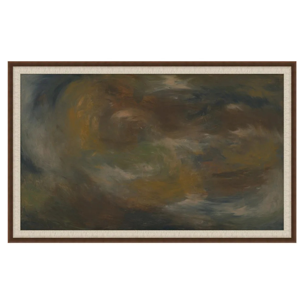 Kahlo Modern Classic Brown Abstract Bronze Frame Painting 2 - 41x65 | Kathy Kuo Home