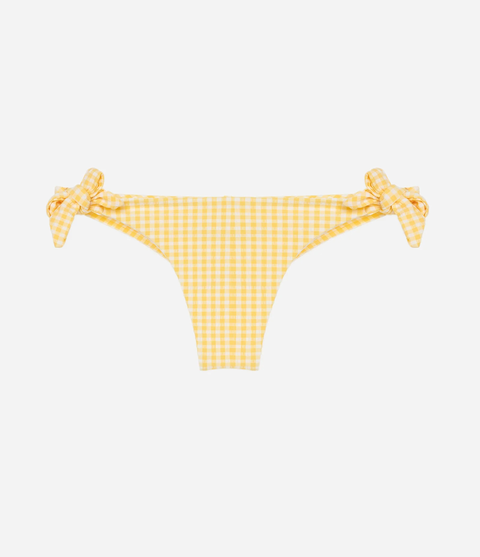 Biquíni Calcinha Laço Grosso em Microfibra Vichy Amarelo - Lojas Renner | Renner (BR)