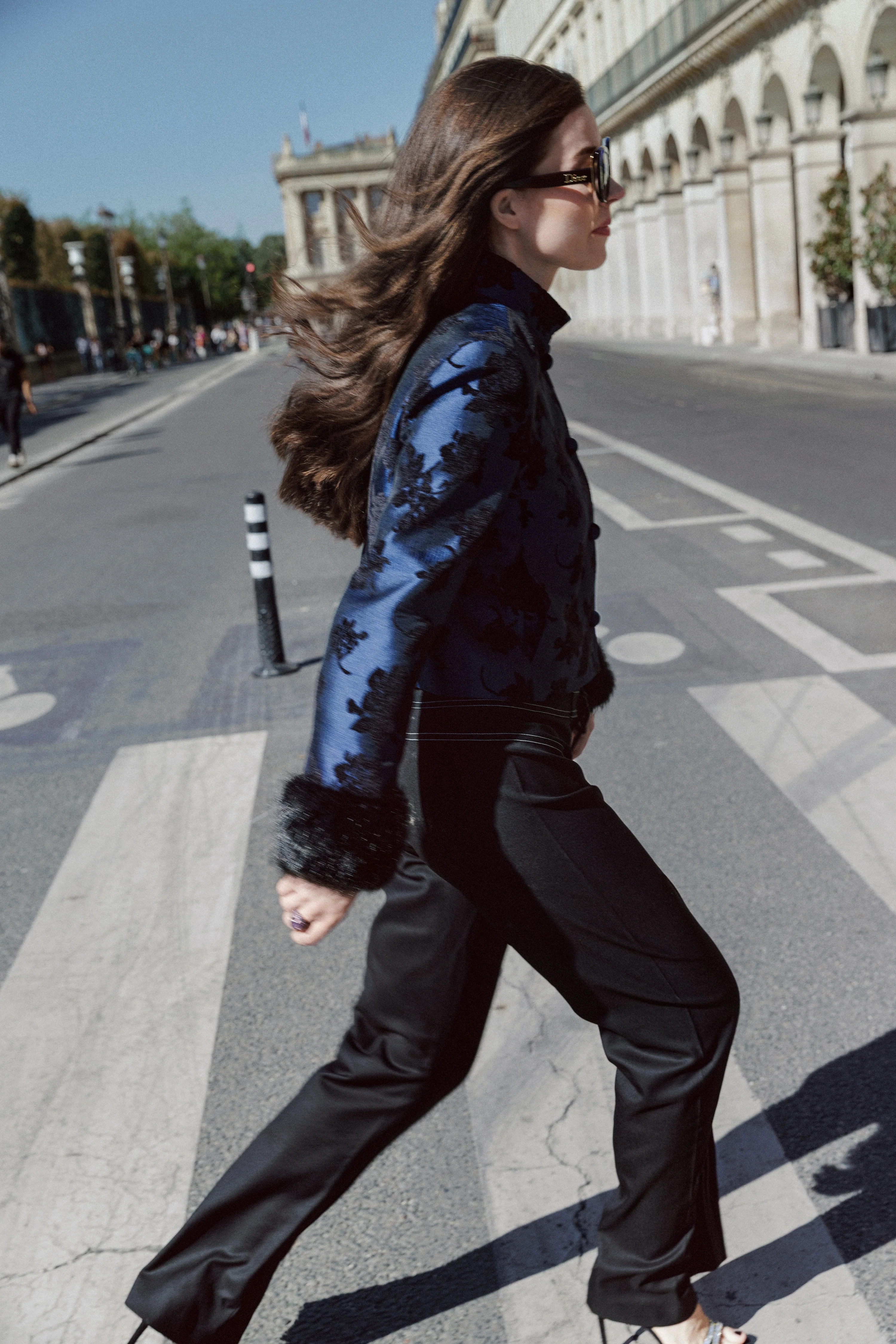 The Chrysanthemum Jacket - Twilight Flocked Brocade Twilight Flocked Brocade / XS | Hill House Home US