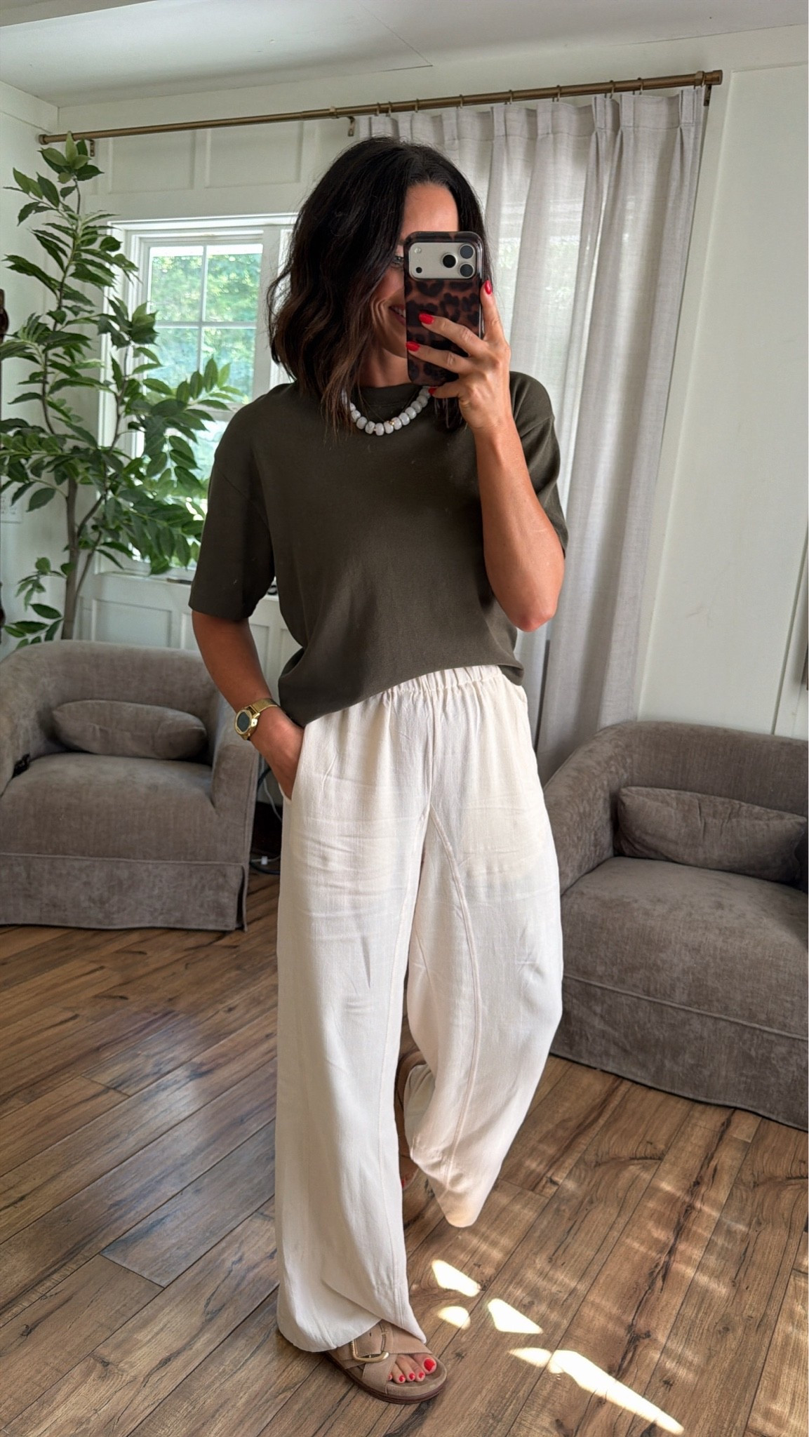 This Target tee is one of those basics you’ll wear on repeat, and these Amazon linen pants are so lightweight and comfy. Perfect for everyday errands, travel days, or grabbing lunch with friends!

Size: XS top • XS pants ✨

#TargetStyle #AmazonFashion #LinenPants #EverydayStyle #CasualChic #AffordableFashion #NeutralStyle #LTKStyle #SummerToFall #WardrobeBasics