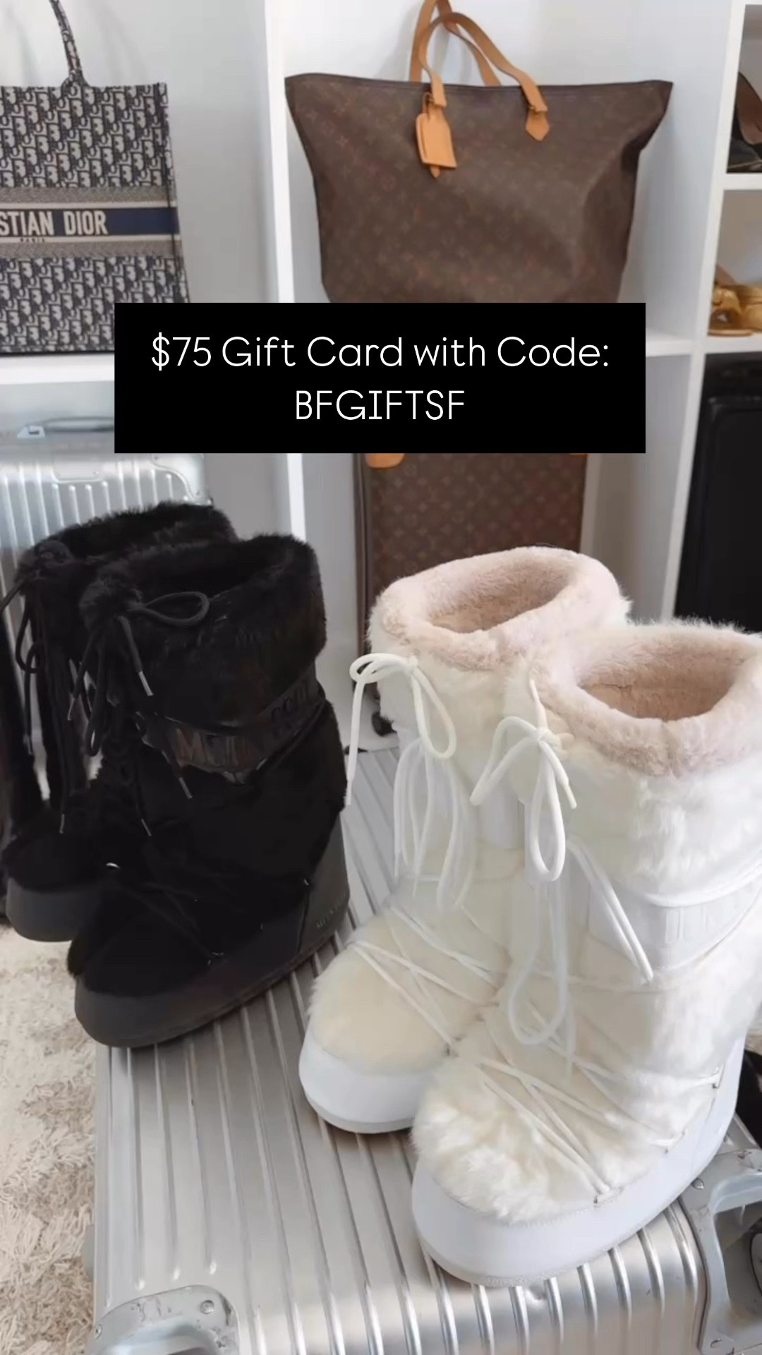 Moon boots are my favorite for snow shoes! They are extremely comfortable and makes your feet stay warm no matter how cold is outside!! 
Black Friday special 
$75 Gift Card with Code BFGIFTSF

#LTKHoliday #LTKGiftGuide #LTKTravel