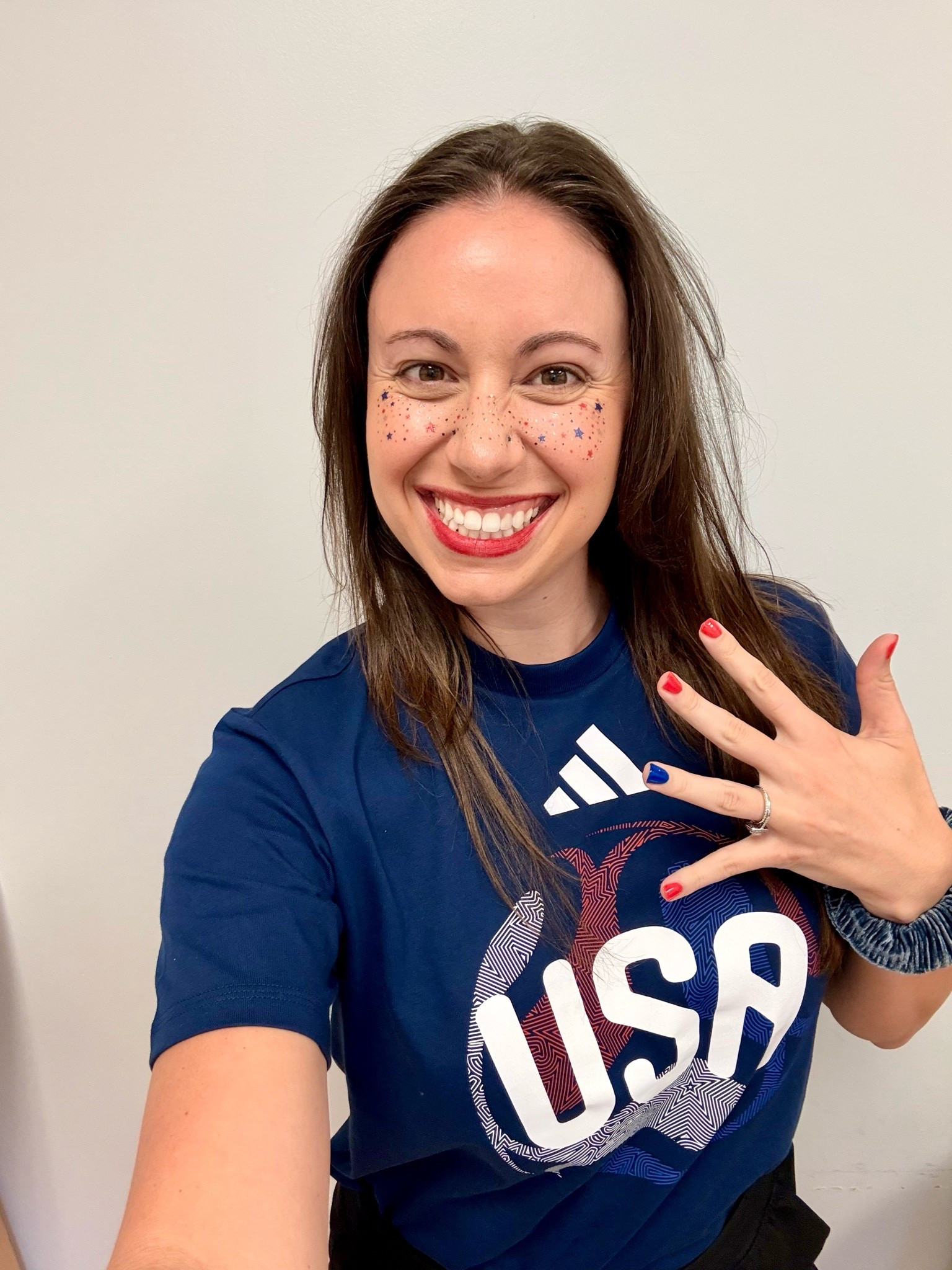 Team USA swag! 
Shirt @adidas 
Nails @dazzledry 
Tattoo Amazon
Lip Maybelline

#LTKSeasonal #LTKootd #LTKgrwm