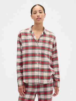 Relaxed Flannel Sleep Shirt | Gap Factory