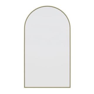 Glass Warehouse 48 in. W x 83 in. H Arch Leaner Dressing Stainless Steel Framed Bathroom Vanity M... | The Home Depot